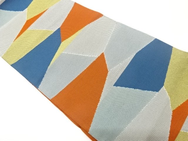 JAPANESEKIMONO / ANTIQUE ISHIDATAMI PATTERN WOVEN NAGOYA OBI (WEARABLE